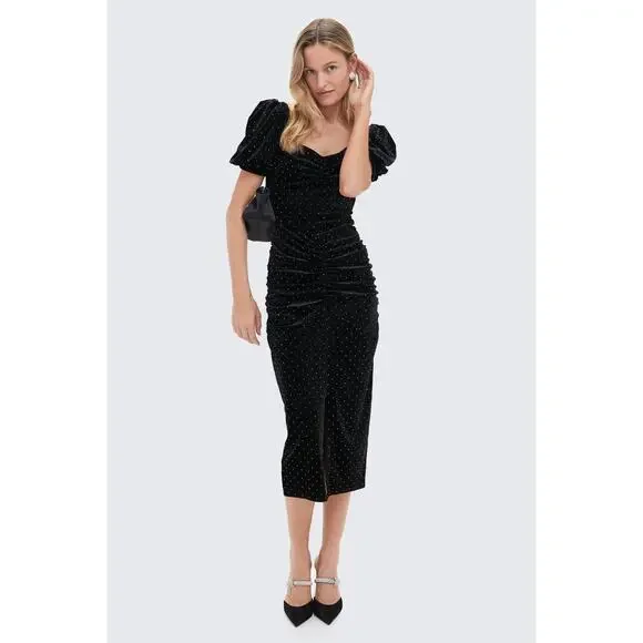 TUCKERNUCK O.P.T Black Felina Midi Dress NWT Size Small - Picture 3 of 10